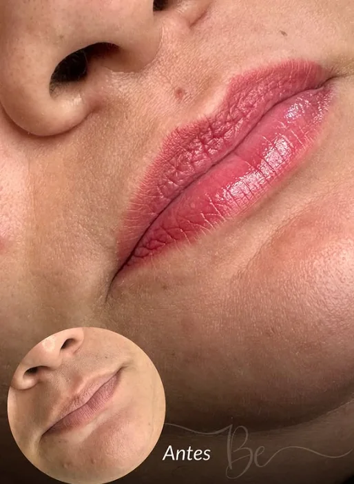 Micropigmentação labial — Lábios realizada no Barbara Emilly Studio